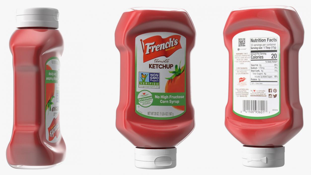 3D Ketchup Bottles Collection