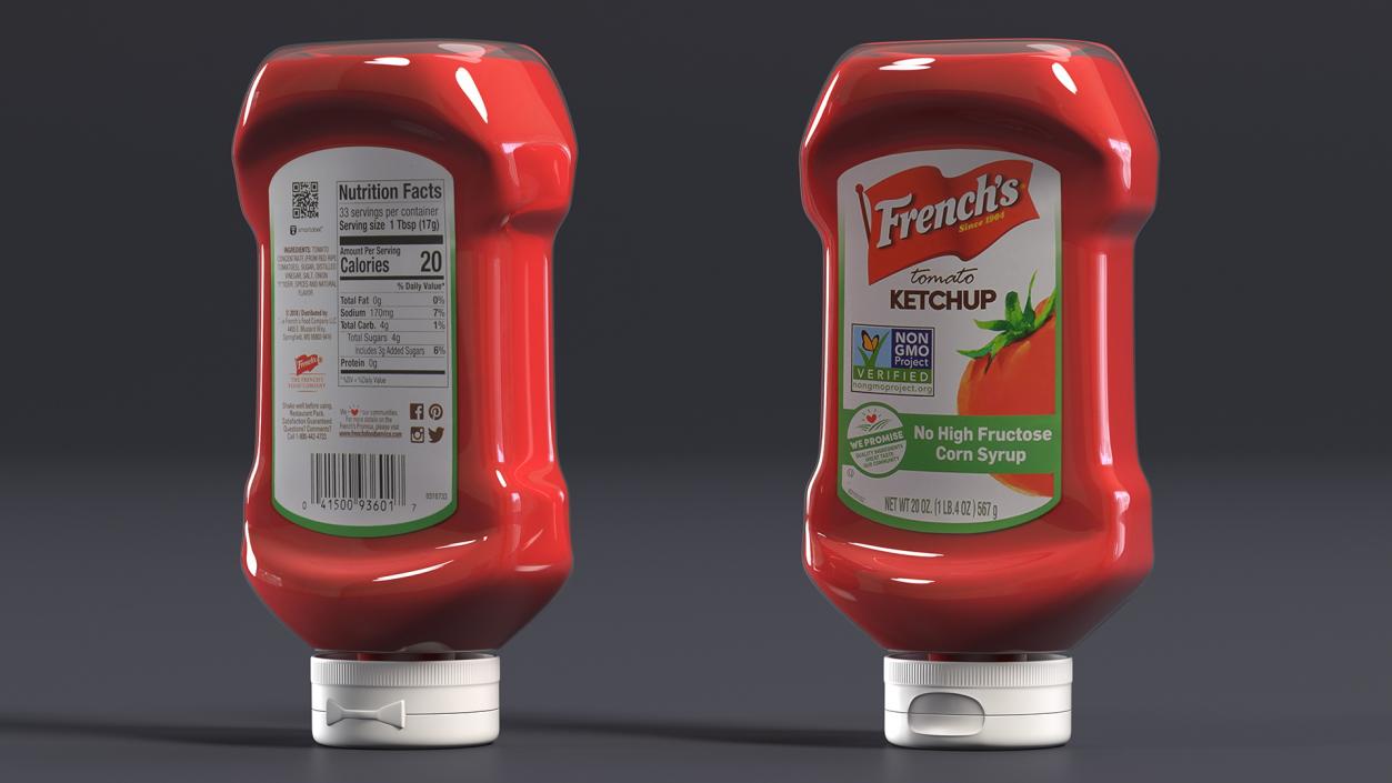 3D Ketchup Bottles Collection