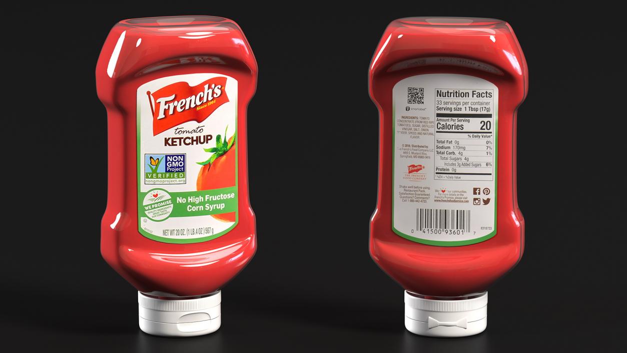 3D Ketchup Bottles Collection