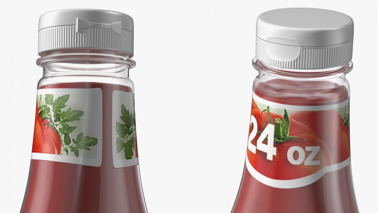 3D Ketchup Bottles Collection