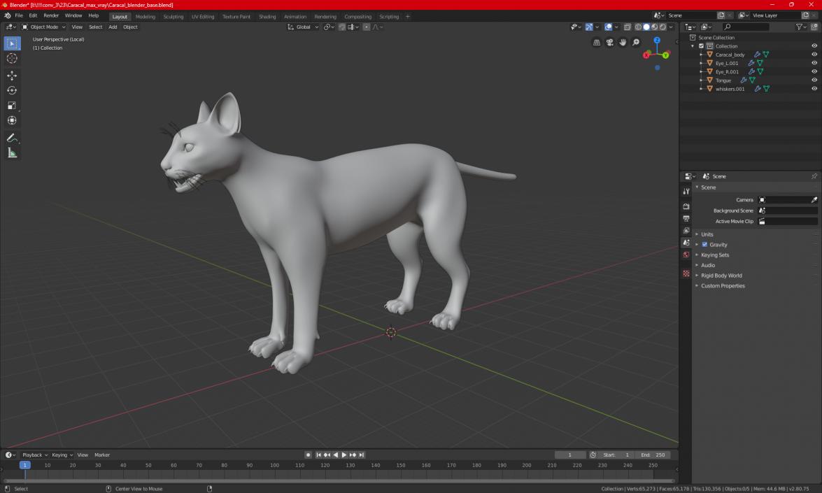 Caracal 3D model