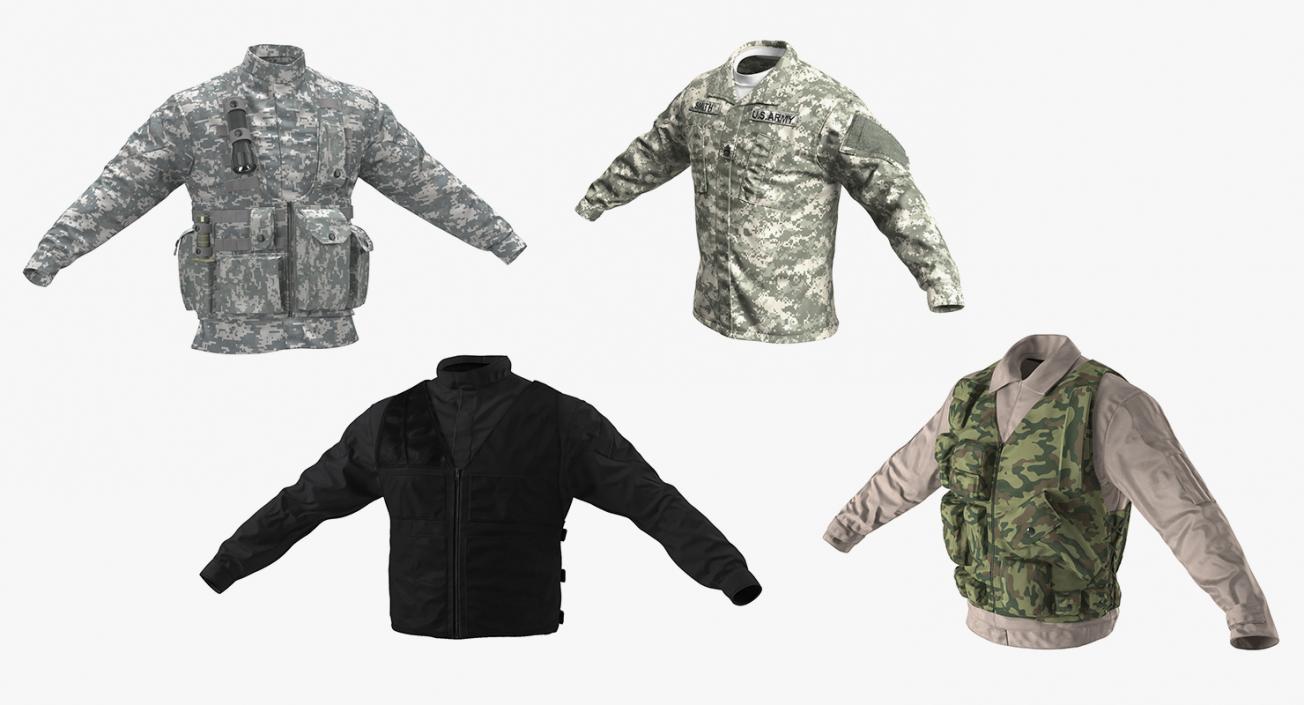 Military Jackets 3D Models Collection 3D