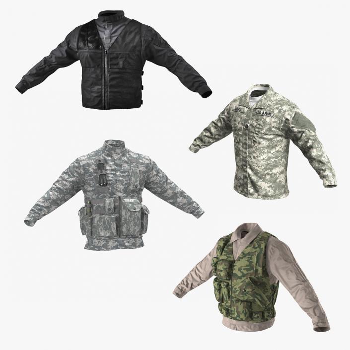 Military Jackets 3D Models Collection 3D