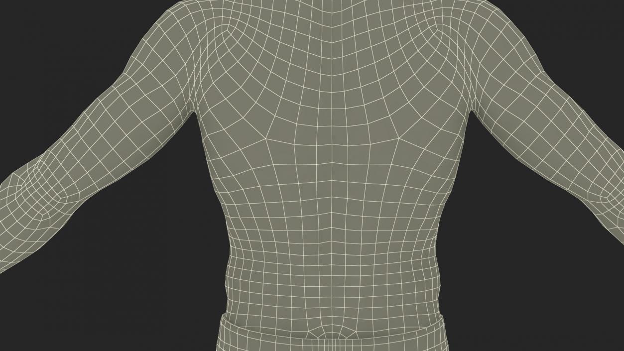 3D Fit Male Human Figure A-pose model