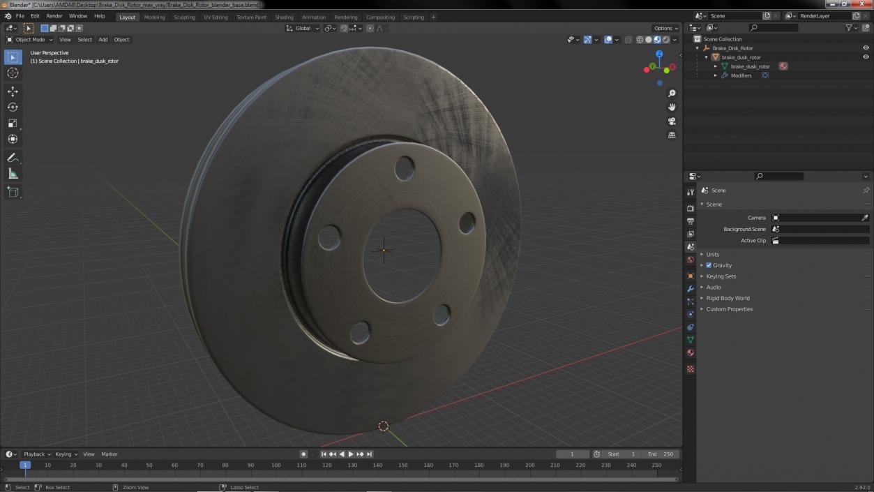 3D Brake Disk Rotor