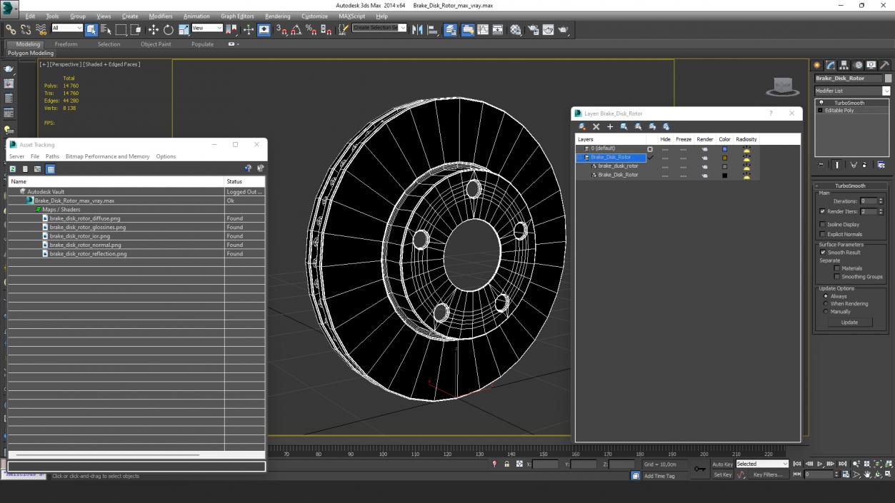 3D Brake Disk Rotor