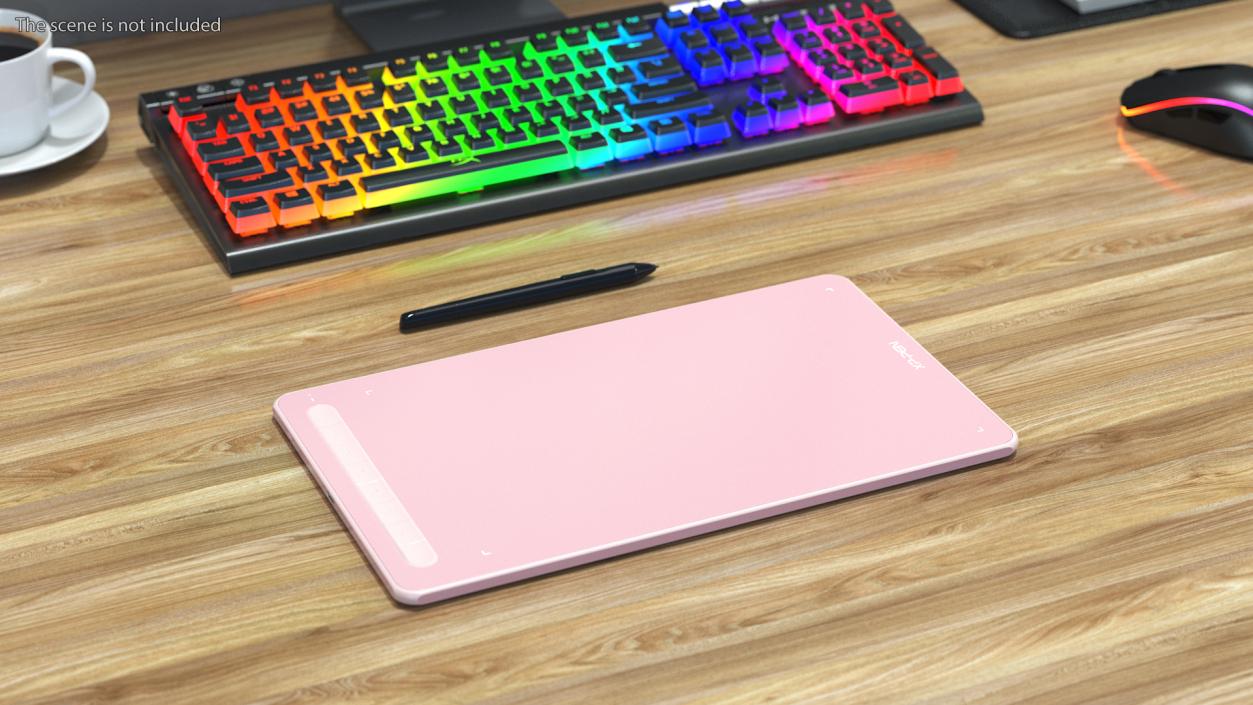 Graphic Drawing Tablet XP-Pen Deco Pink 3D model