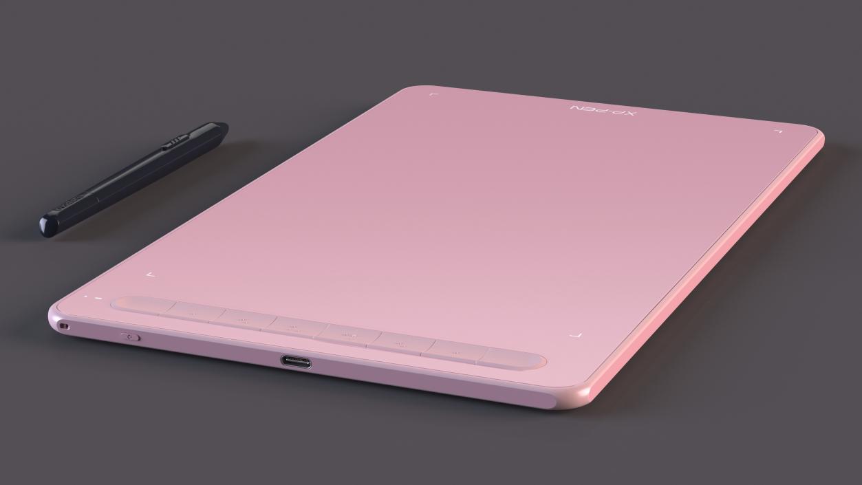 Graphic Drawing Tablet XP-Pen Deco Pink 3D model