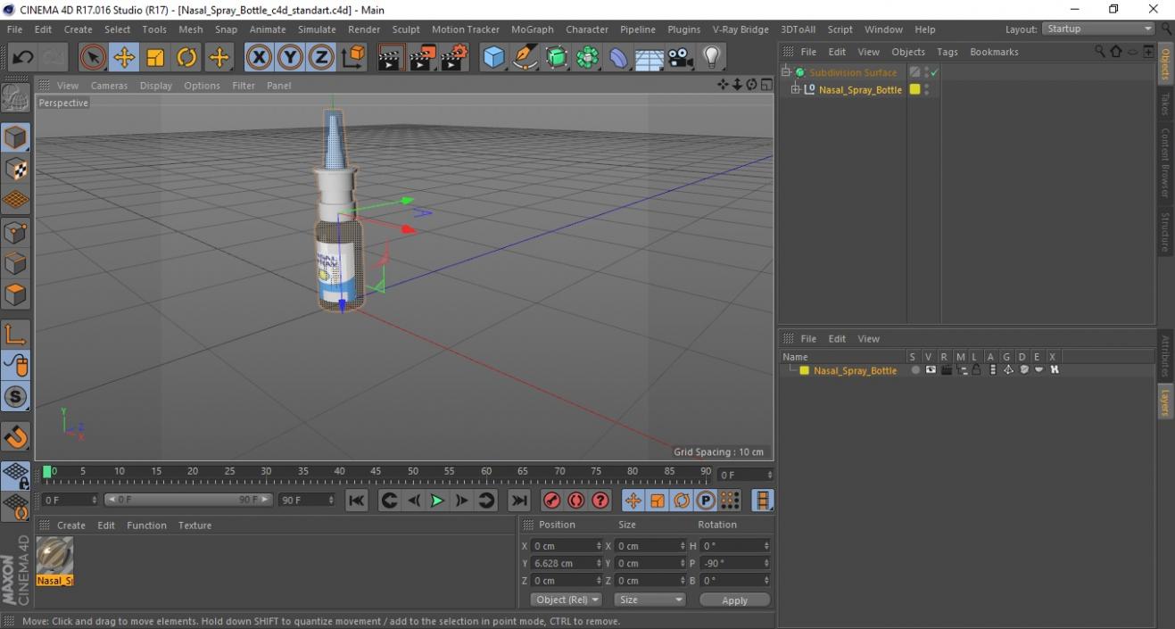 3D Nasal Spray Bottle model