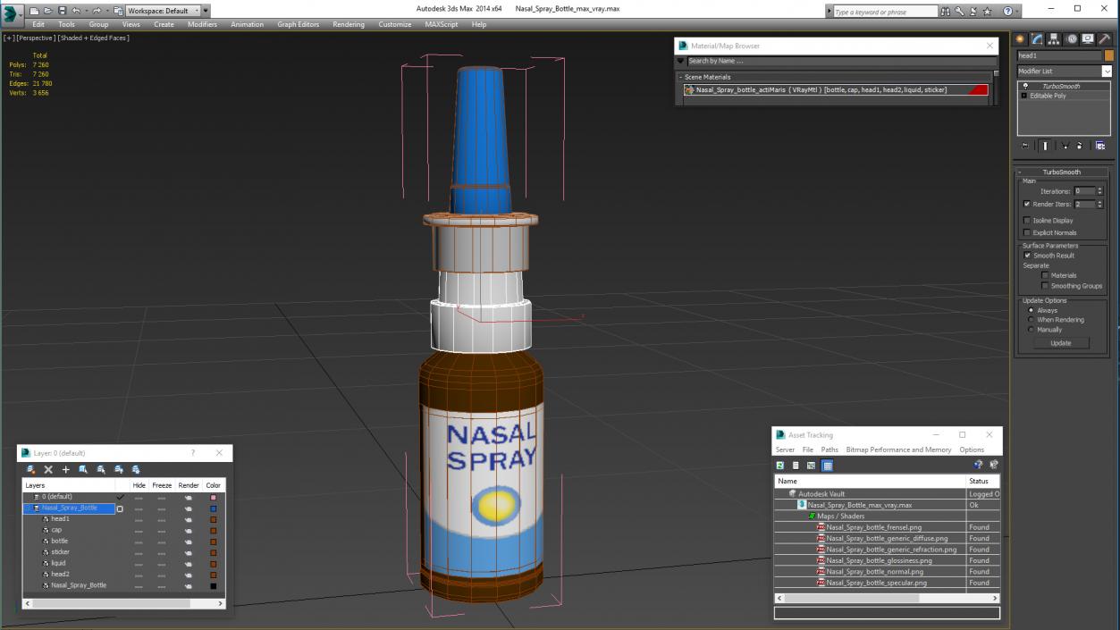 3D Nasal Spray Bottle model