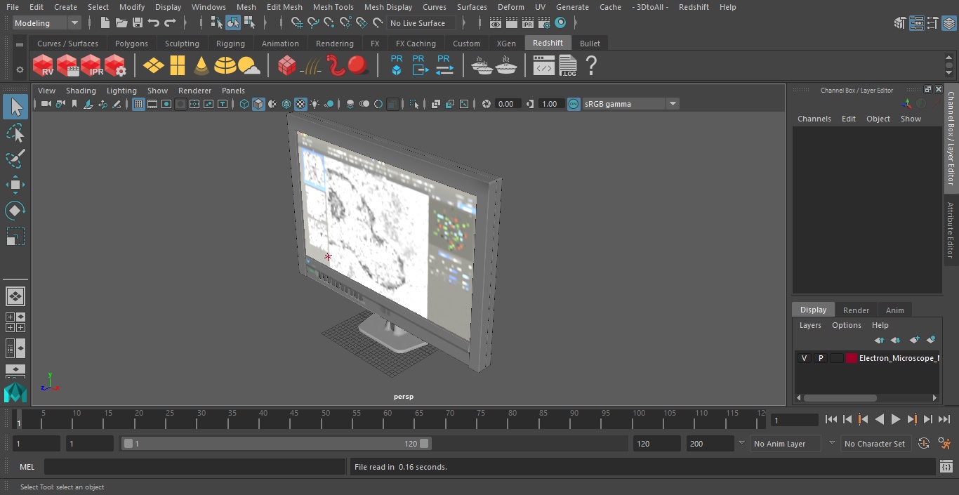 Electron Microscope Monitor 3D