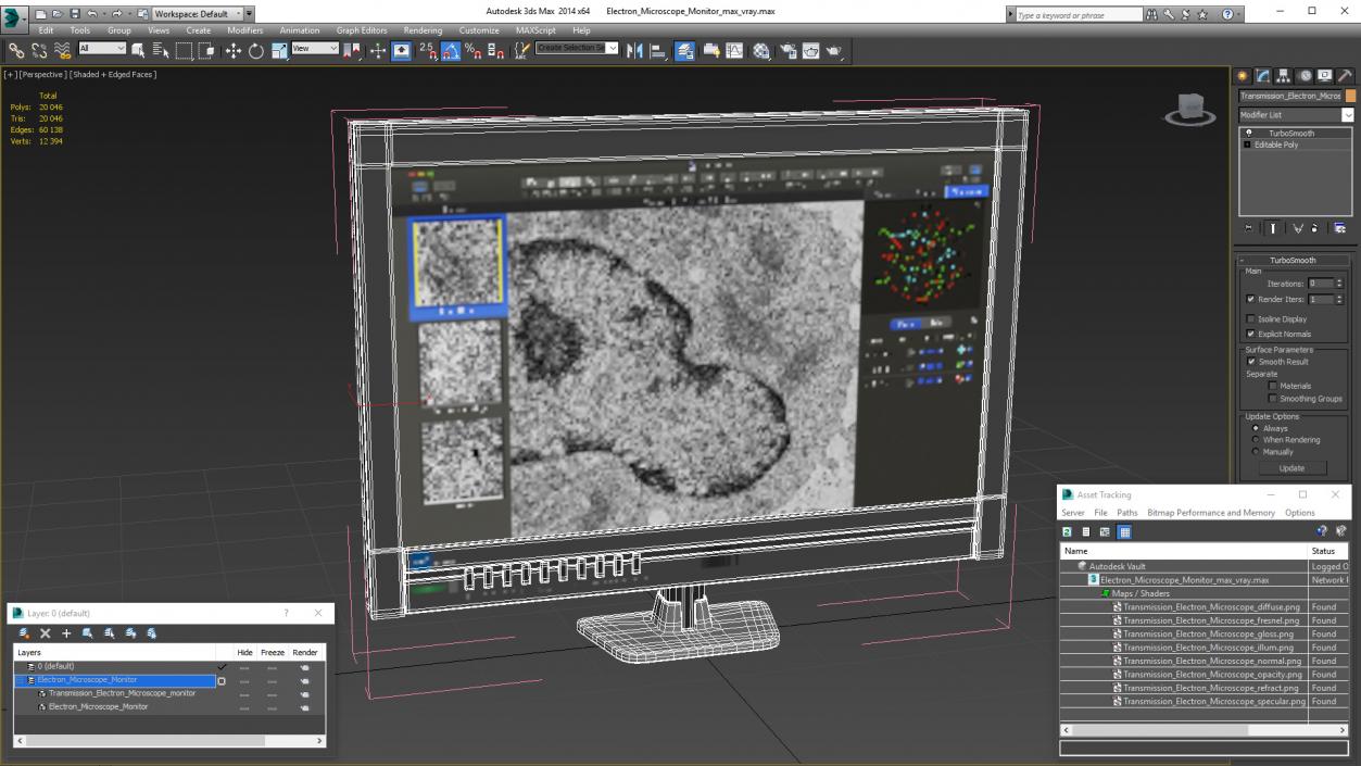 Electron Microscope Monitor 3D