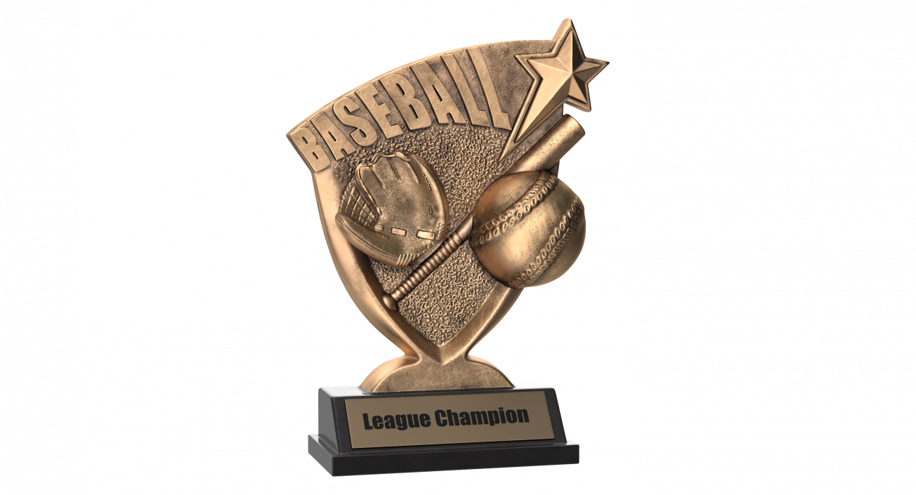 Baseball Championship Trophy Brass 3D model