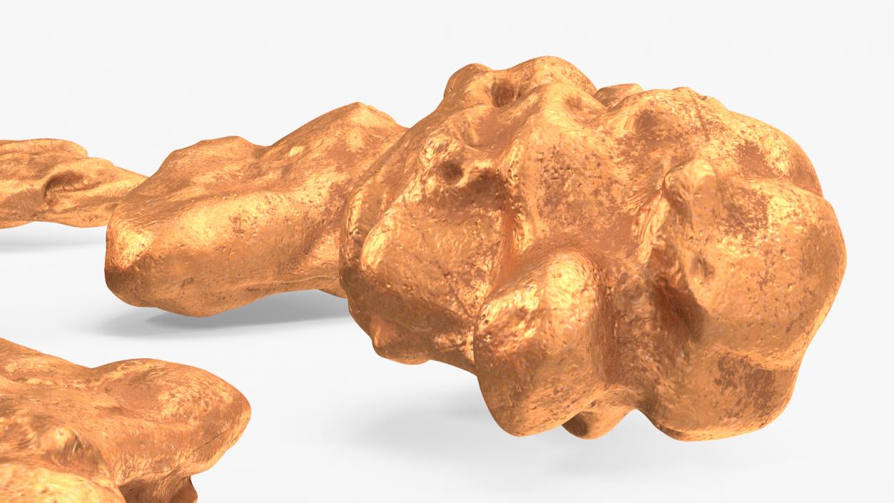 3D Metallic Minerals Copper Set model