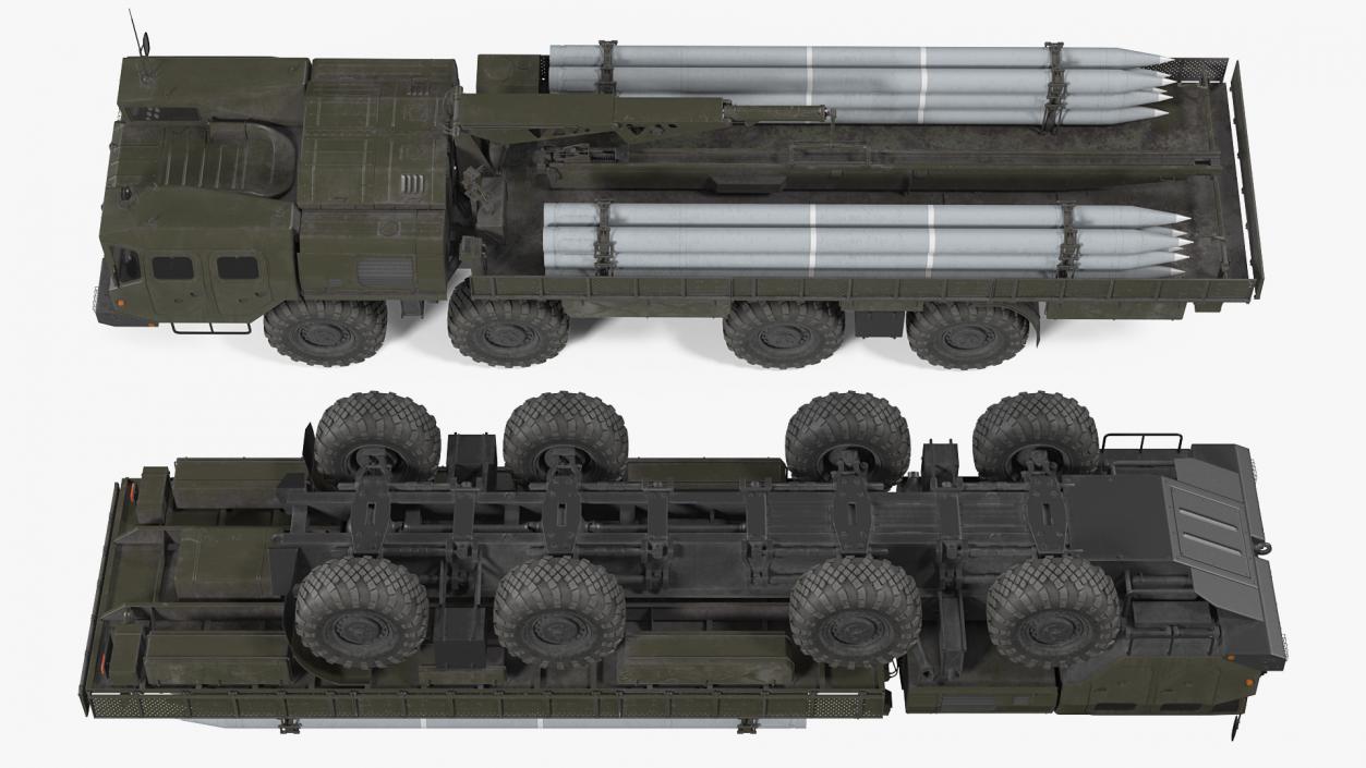 TZM 9T234 2 Transloader with Crane 3D model