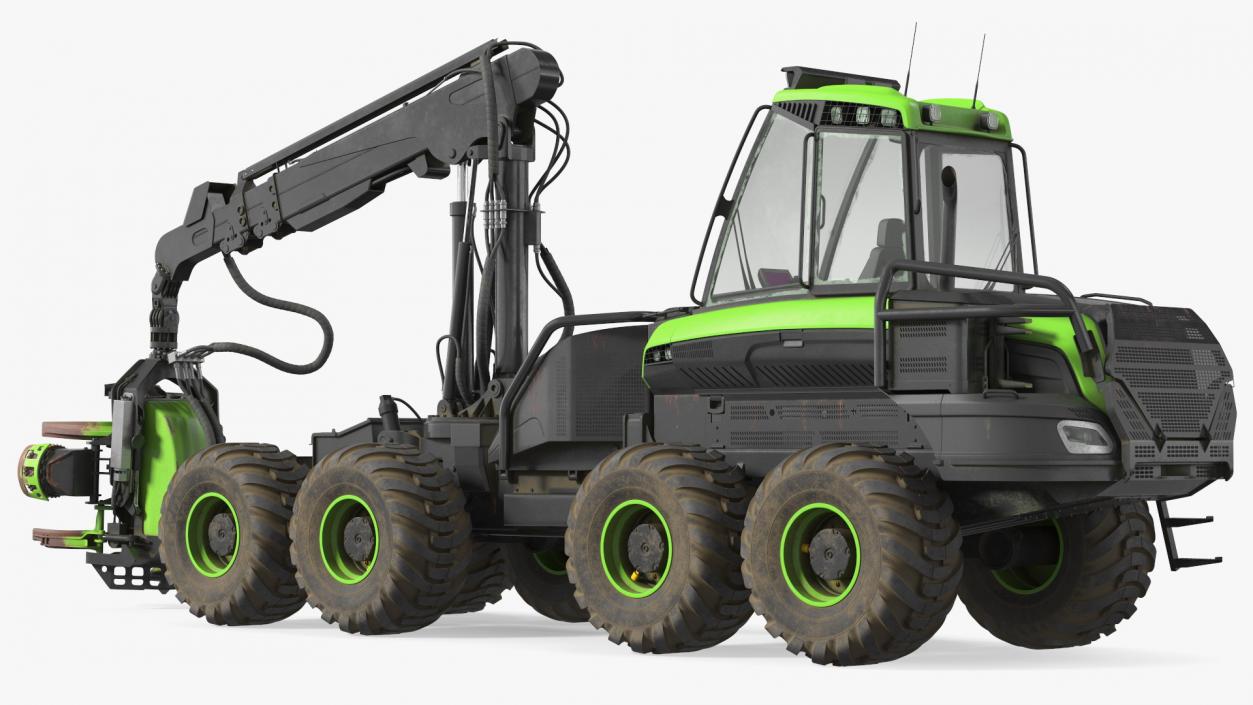 Forestry Harvester Dirty 3D model