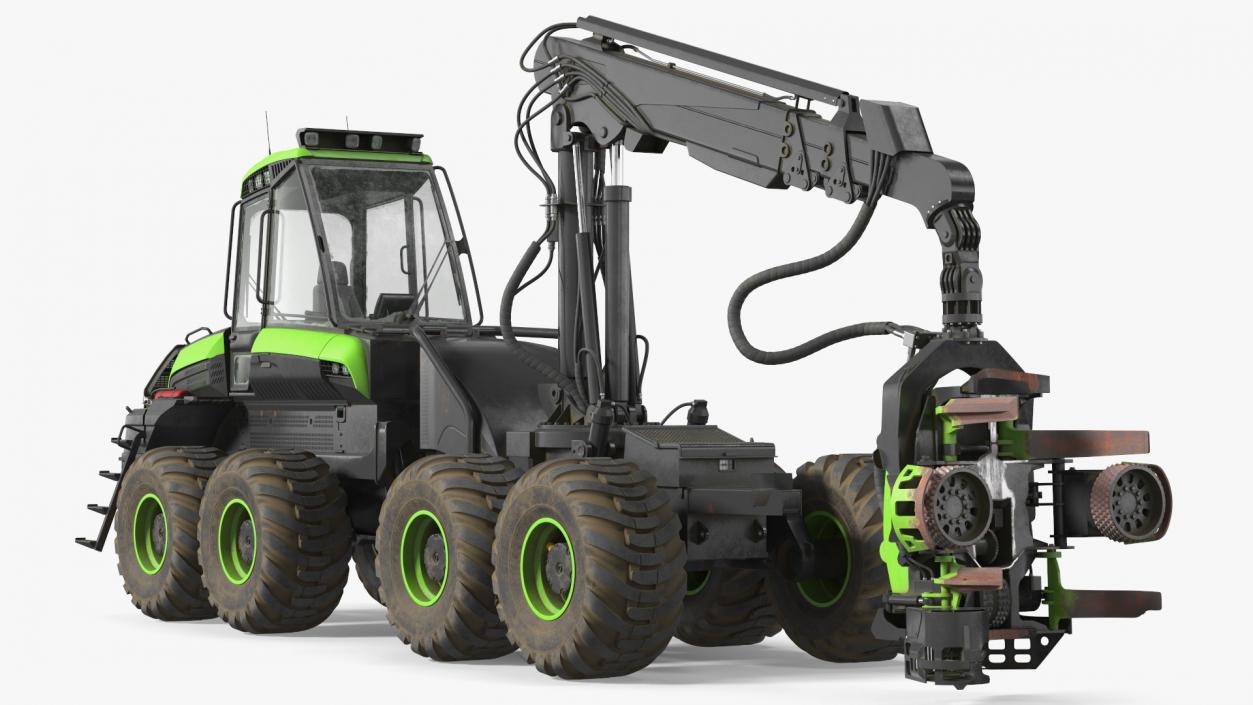 Forestry Harvester Dirty 3D model