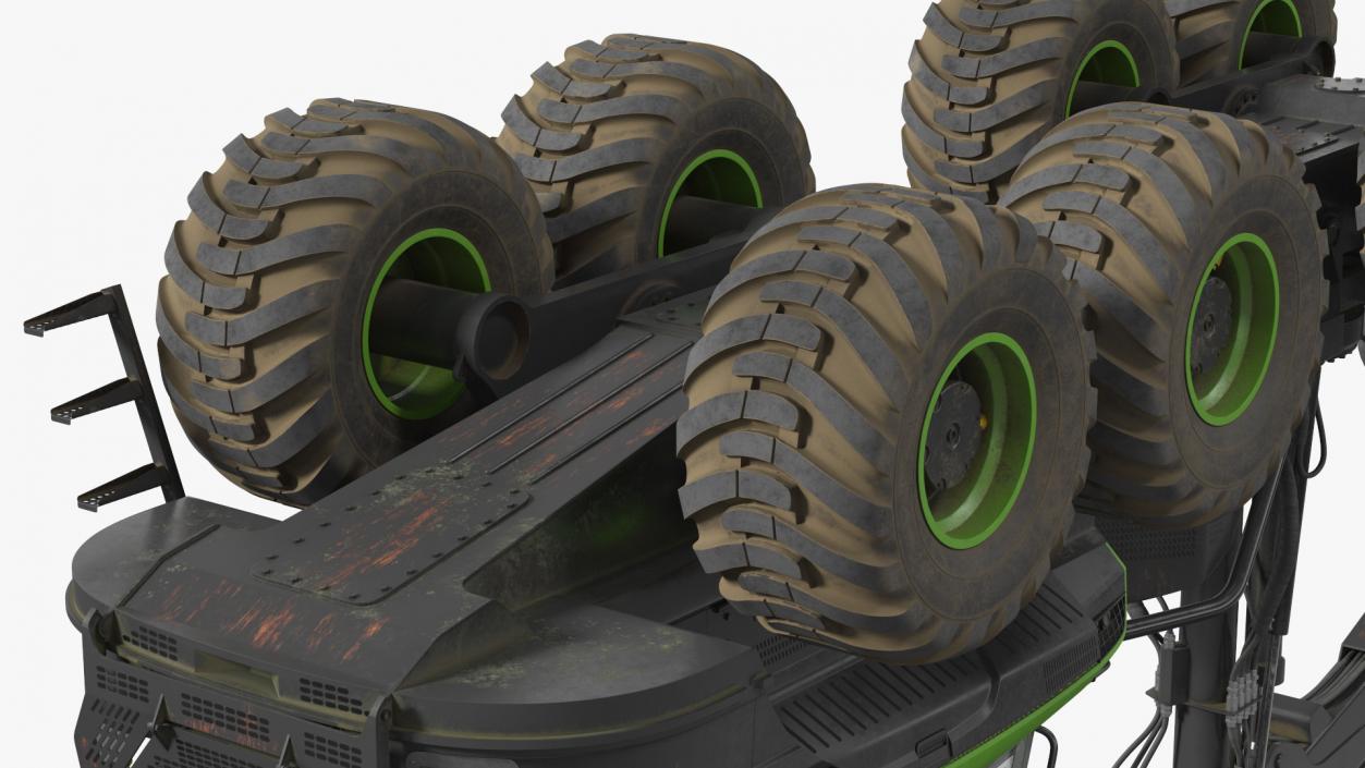 Forestry Harvester Dirty 3D model