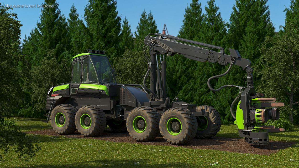 Forestry Harvester Dirty 3D model