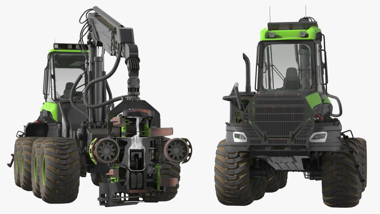 Forestry Harvester Dirty 3D model