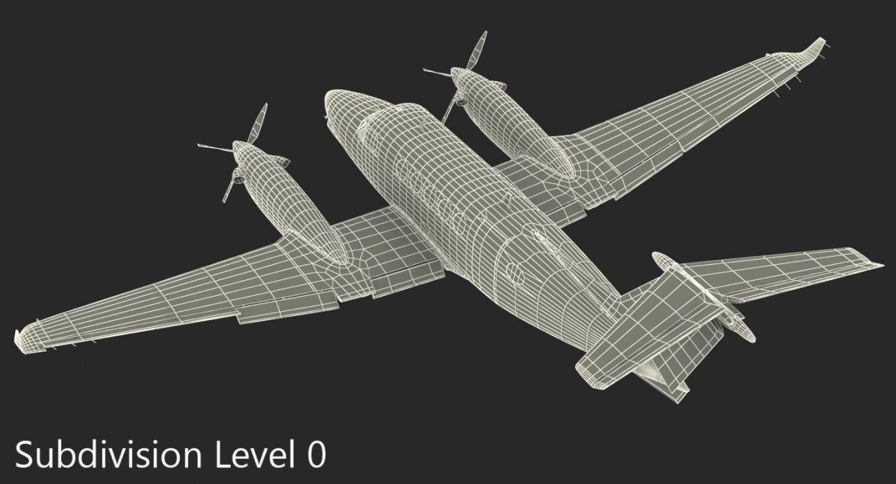 Beechcraft Super King Air 250 3D model