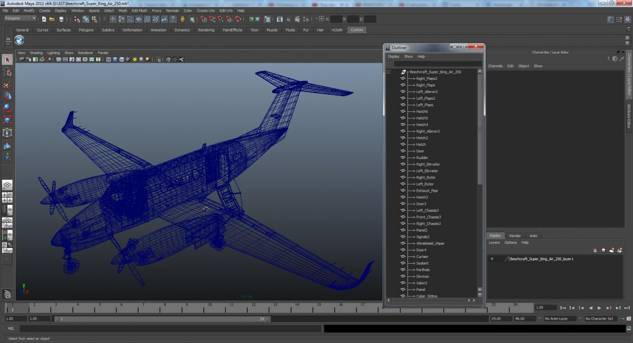 Beechcraft Super King Air 250 3D model