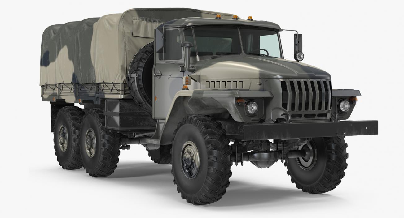 Military Truck URAL 4320 Russian 3D