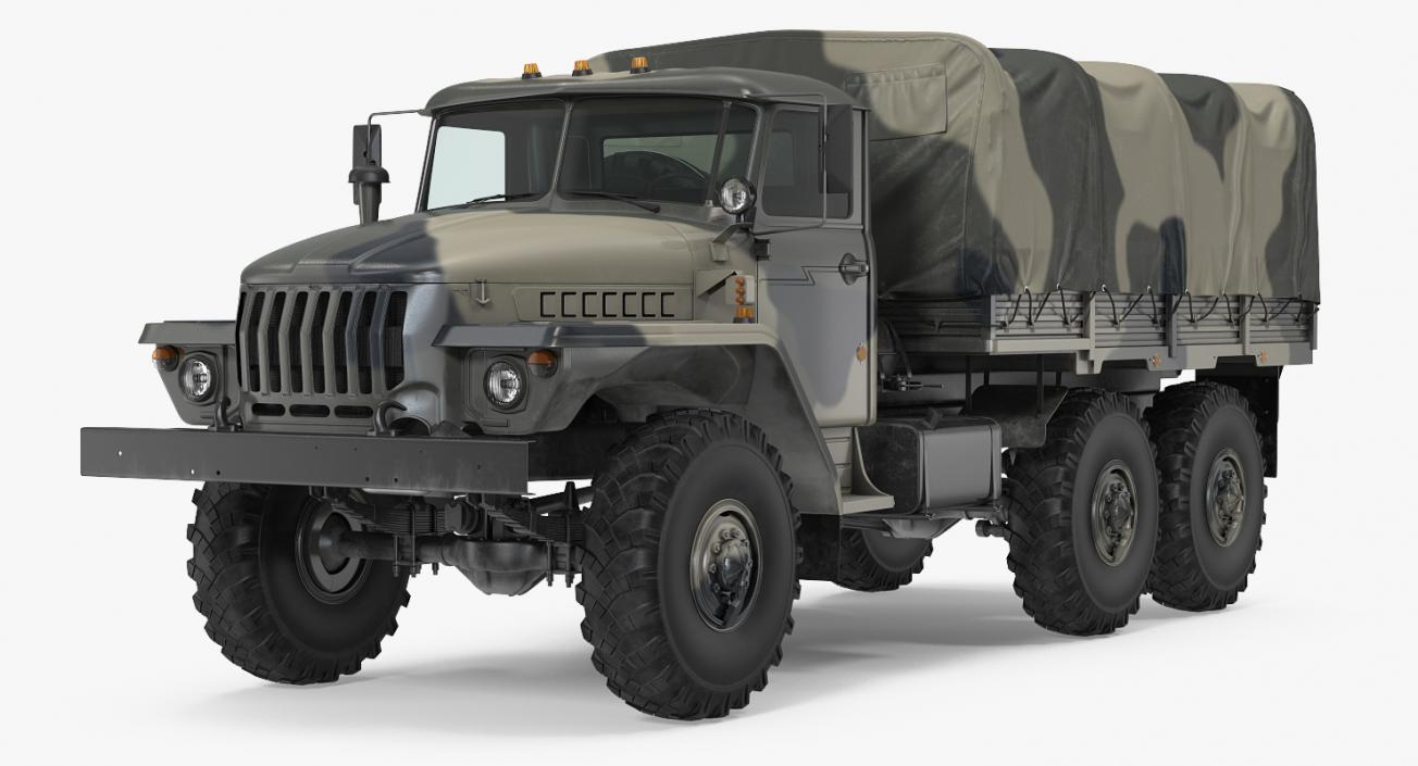 Military Truck URAL 4320 Russian 3D