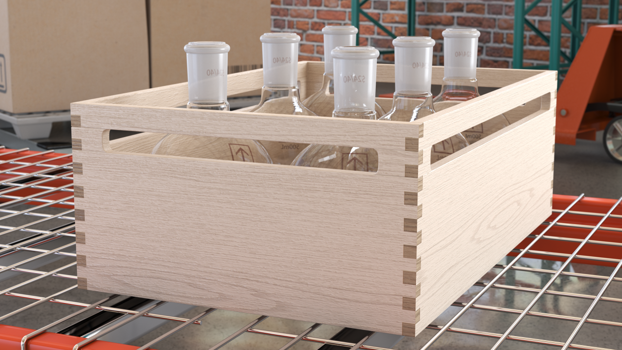 3D Stacking Crate With Flasks