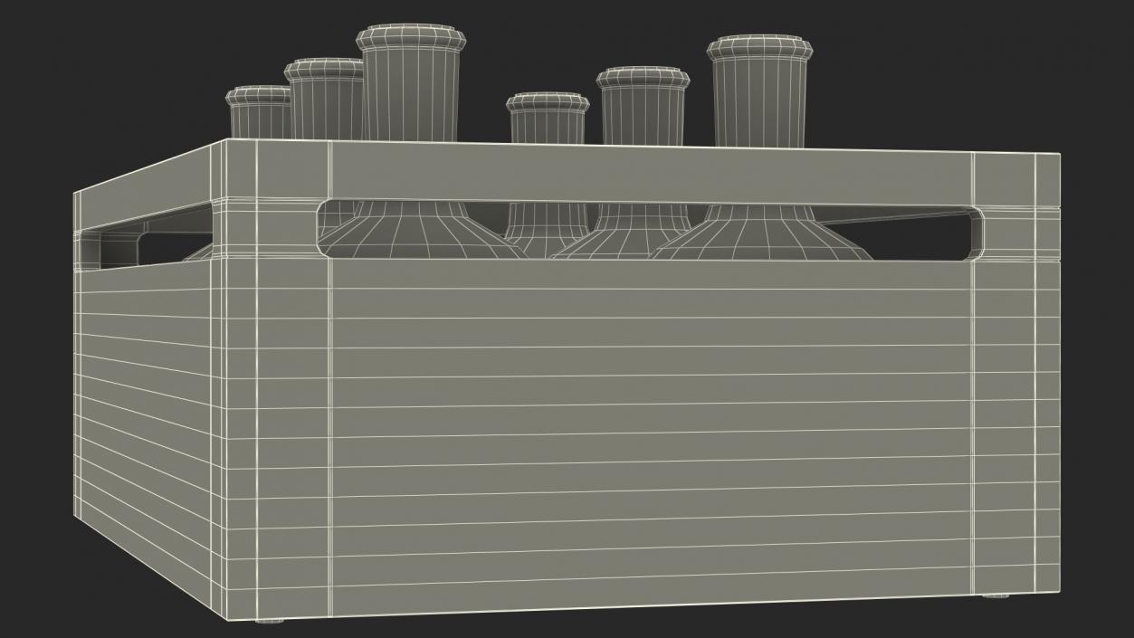 3D Stacking Crate With Flasks