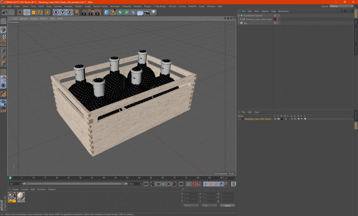 3D Stacking Crate With Flasks