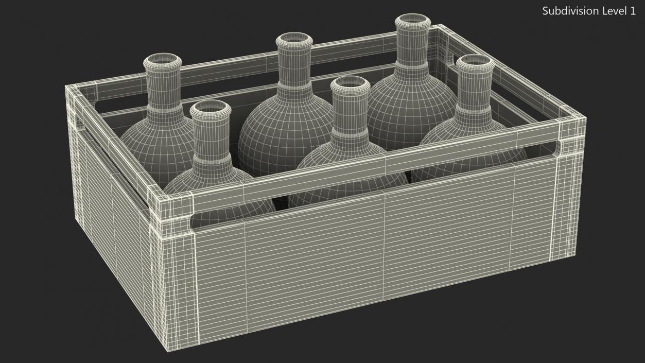 3D Stacking Crate With Flasks