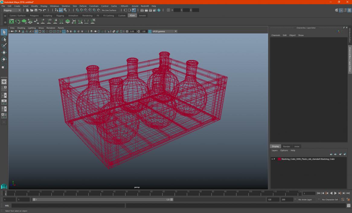 3D Stacking Crate With Flasks