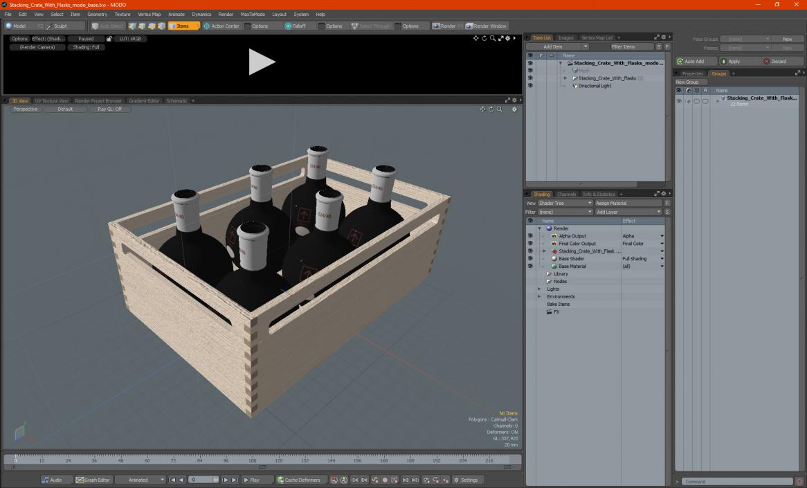 3D Stacking Crate With Flasks