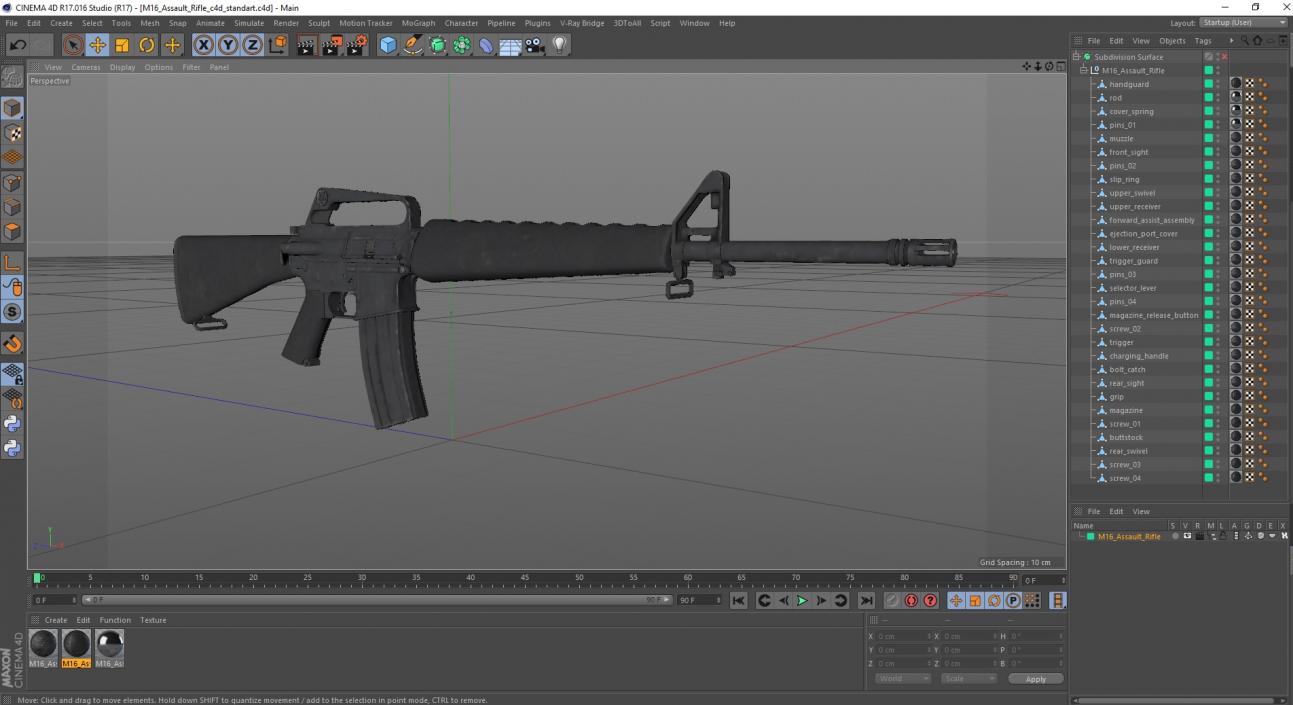 M16 Assault Rifle 3D