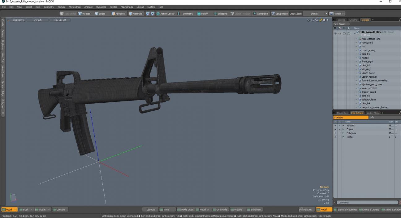 M16 Assault Rifle 3D