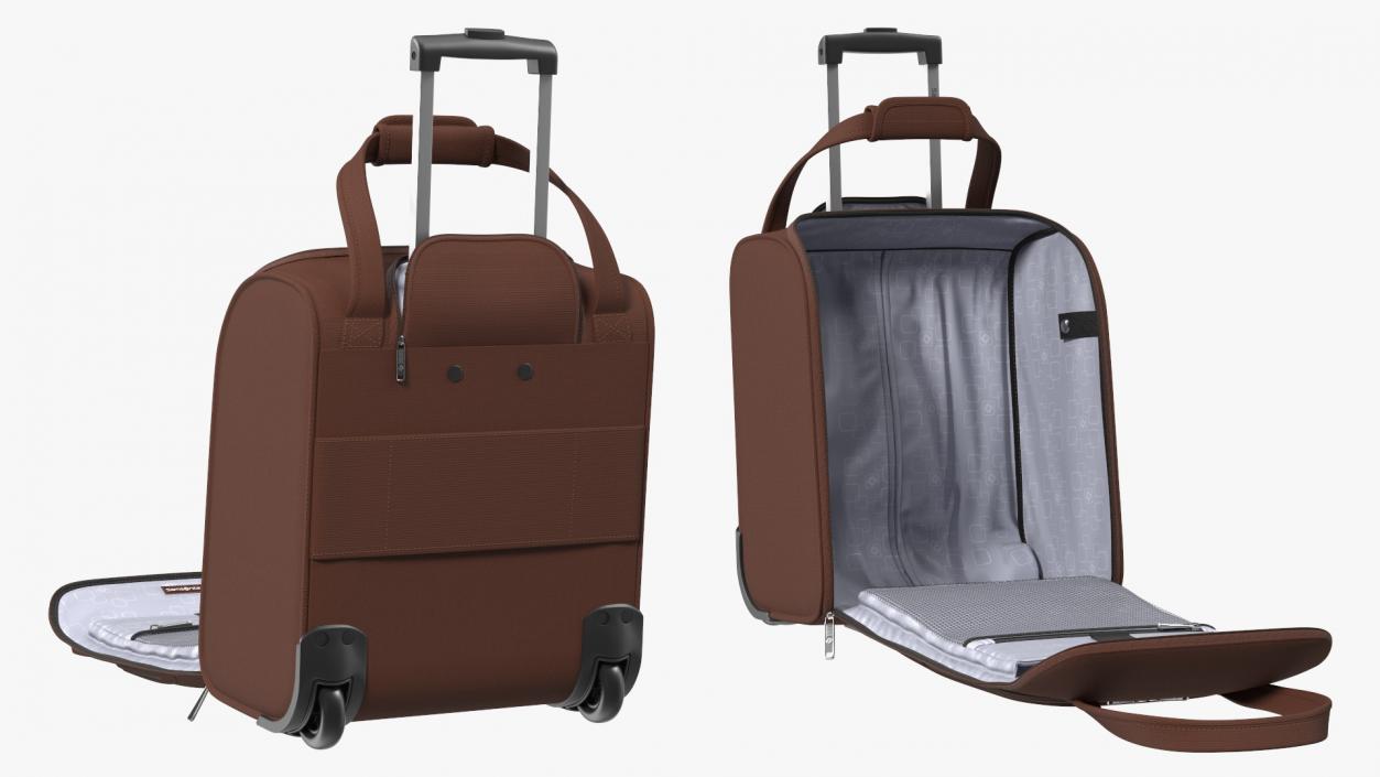 3D Open Softshell Luggage Samsonite Brown model