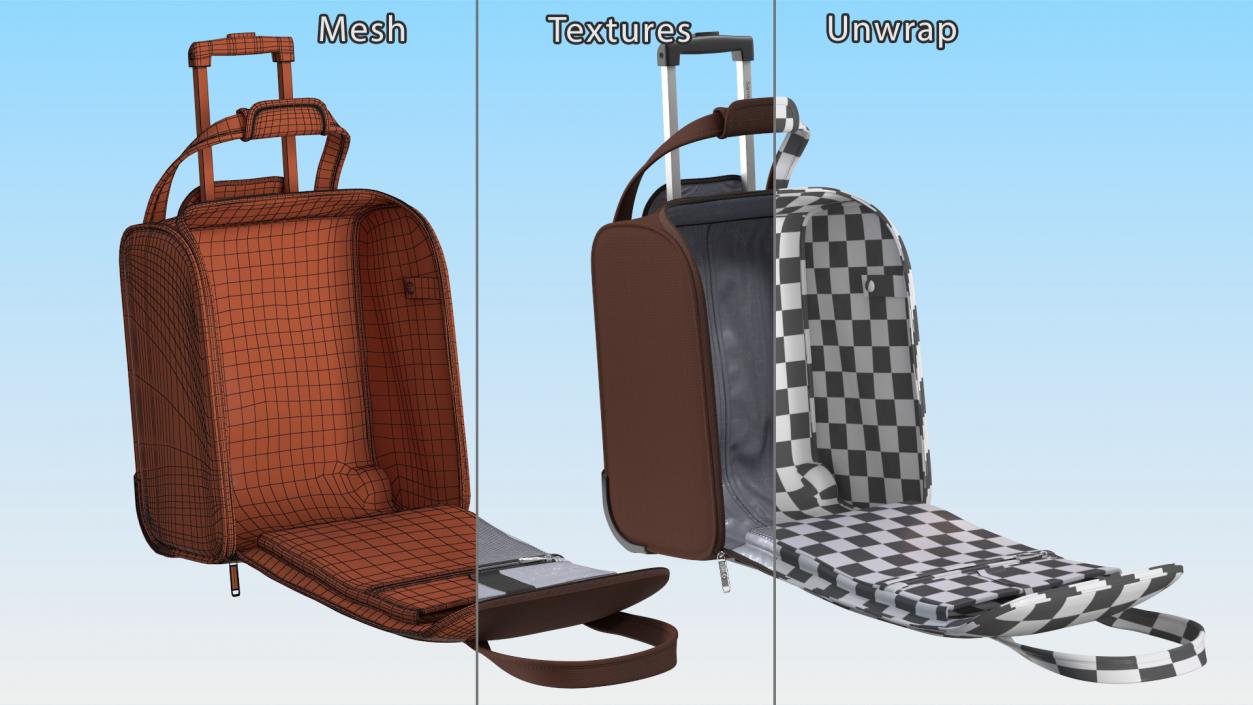 3D Open Softshell Luggage Samsonite Brown model