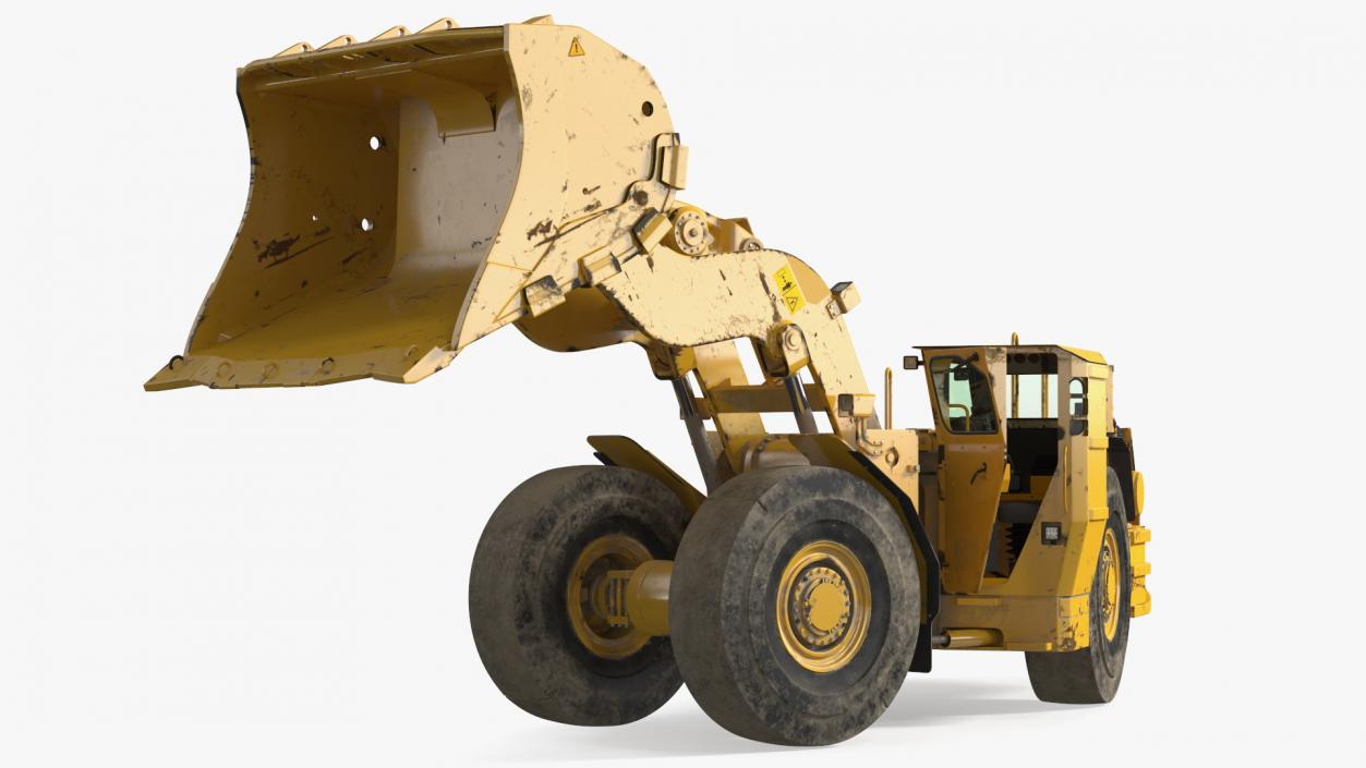 3D model Mining Loader Dirty Rigged for Cinema 4D