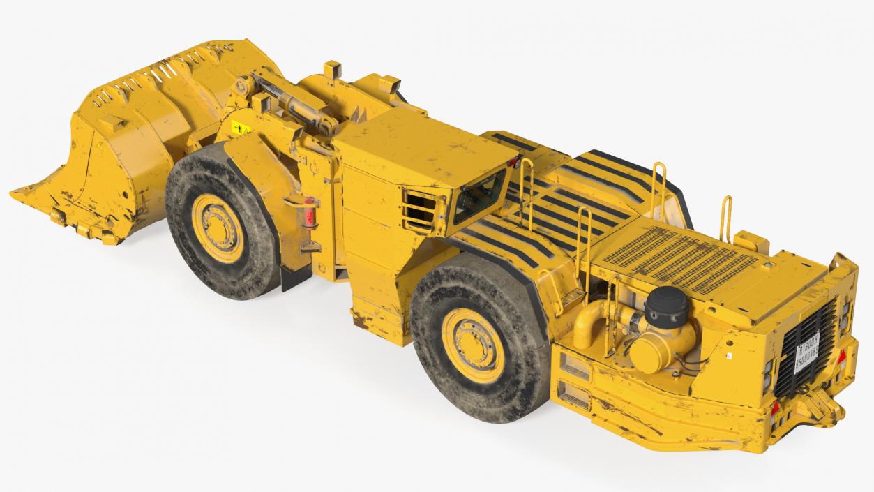 3D model Mining Loader Dirty Rigged for Cinema 4D