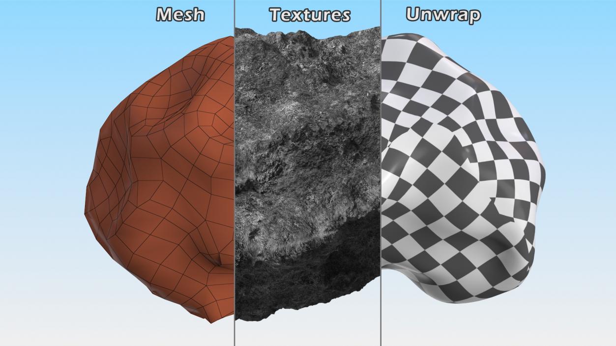 3D Chondrite Asteroid model