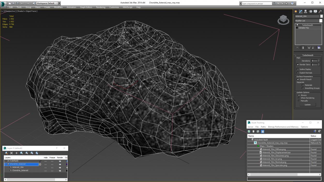 3D Chondrite Asteroid model