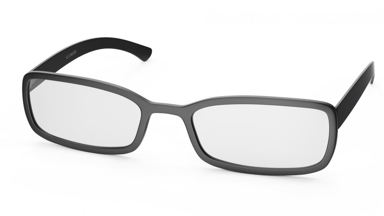 3D Optical Square Glasses Black model