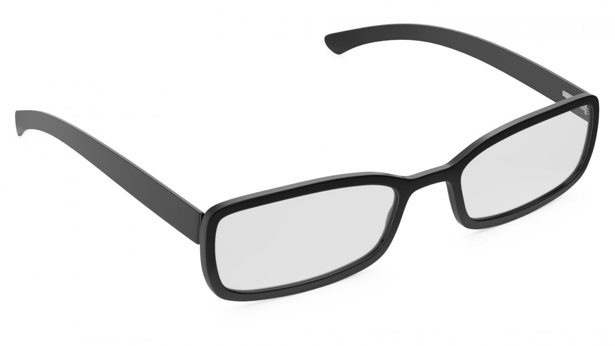 3D Optical Square Glasses Black model