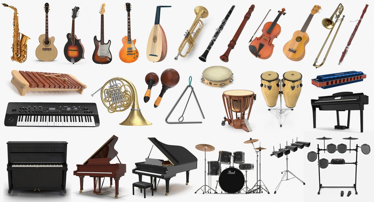 Musical Instruments Collection 7 3D