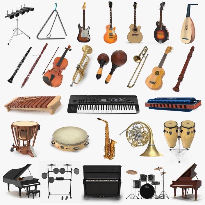 Musical Instruments Collection 7 3D