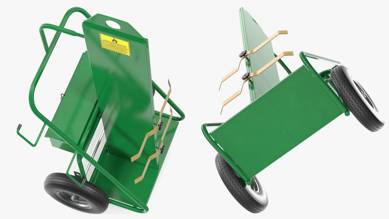 3D model Dual Cylinder Gas Welding Cart