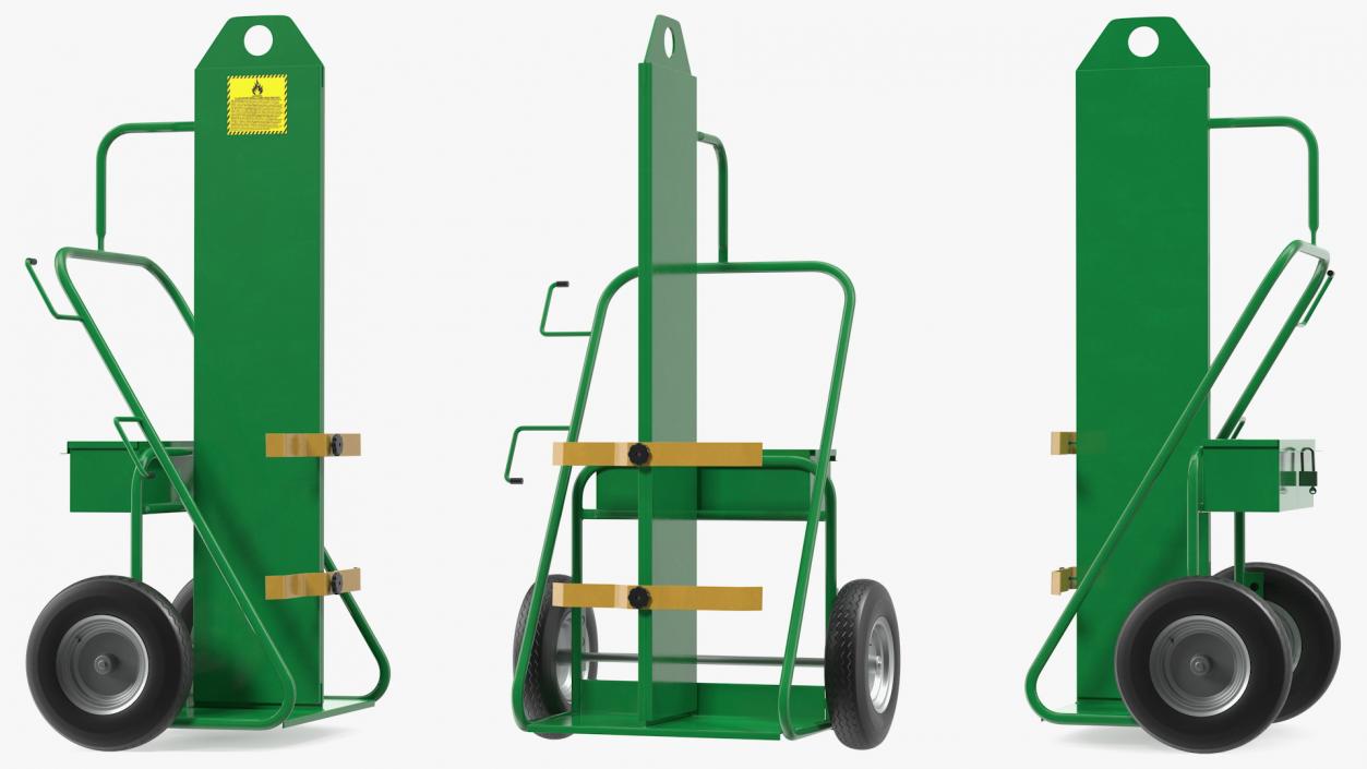 3D model Dual Cylinder Gas Welding Cart