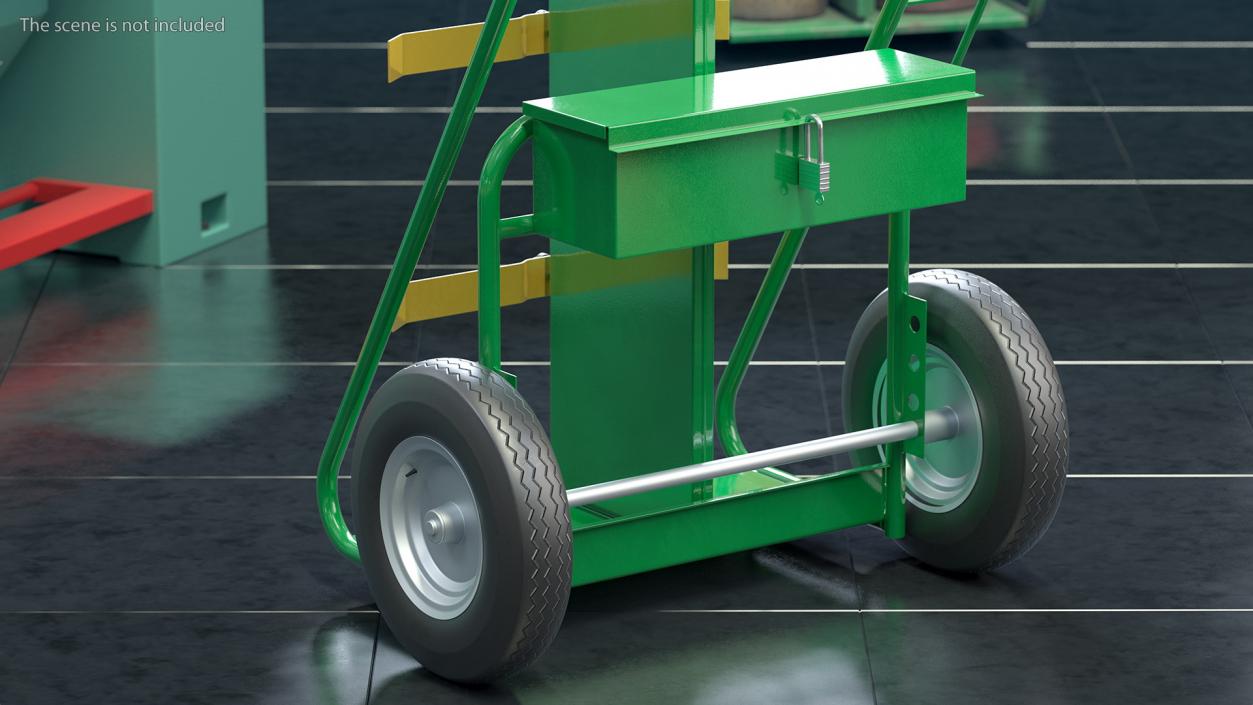 3D model Dual Cylinder Gas Welding Cart