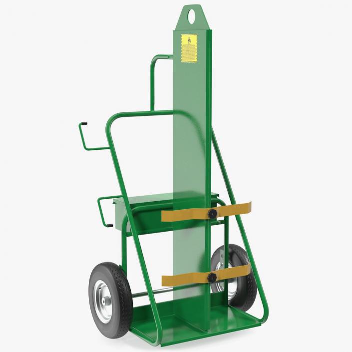 3D model Dual Cylinder Gas Welding Cart